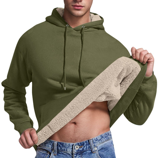 Cold Protection Cashmere Hoodie Cardigan Hooded Casual | Men's Clothing-Outerwear & Jackets-Man H | Buy Center