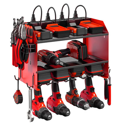 Fresh Arrivals at Buy Center: Iron Electric Hand Drill Bracket Wall-mounted Tool Holder Red