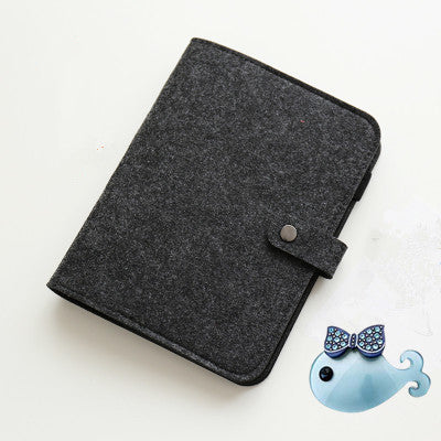 Fresh Arrivals at Buy Center: Felt Personality Creative Loose-leaf Note Diary Dark grey