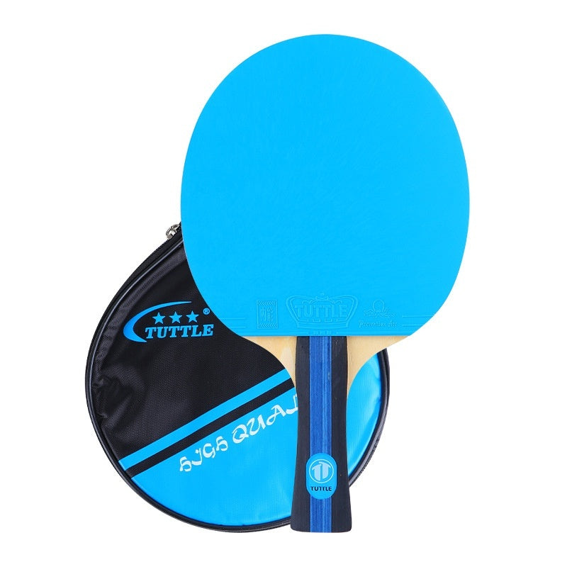 Hot New Items at Buy Center: Colorful Pure Wood Single Racket Cover Professional High Elastic Long Handle Horizontal Blue Shakehand Grip