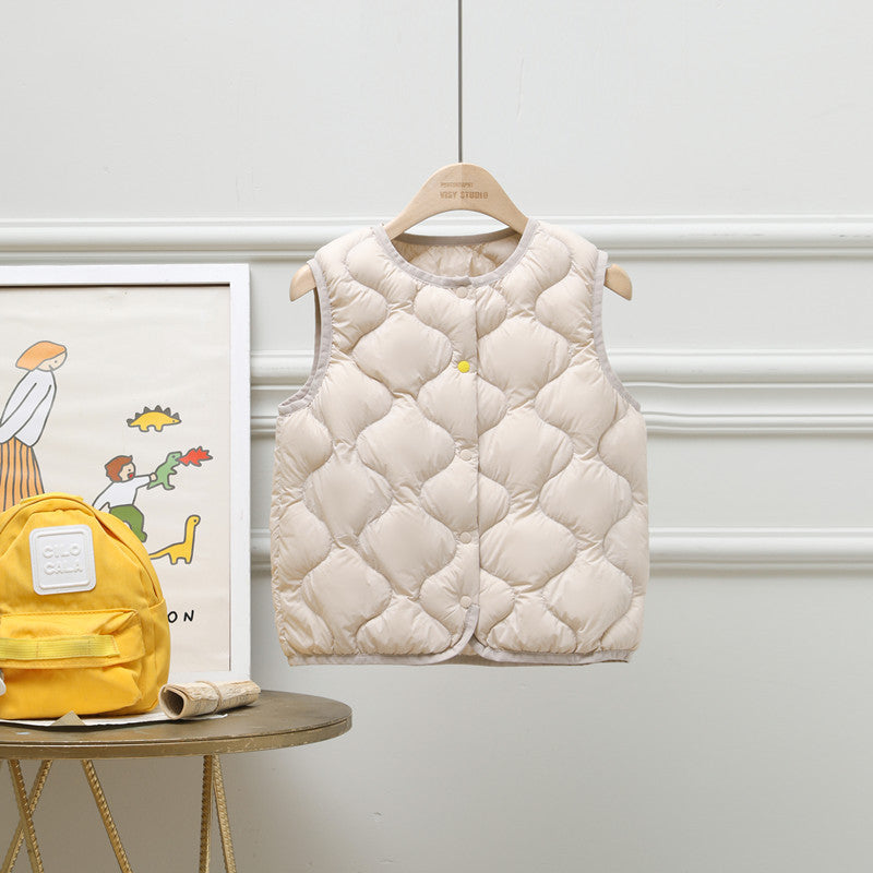 Fresh Arrivals at Buy Center: Children's Lightweight Down Vest Beige