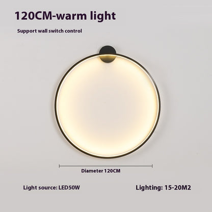 Newly Released at Buy Center: Minimalist Round Bedroom Bedside Lamp Wireless Living Room Sofa Background Wall Hotel Decorative Wall Lamp