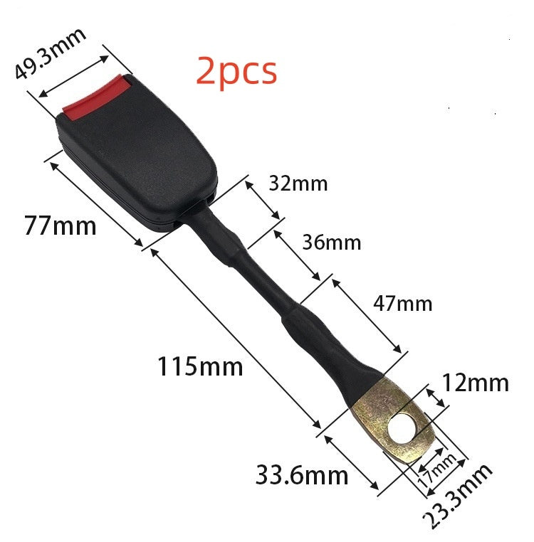 Now Available at Buy Center: Car Seat Belt Socket Safety Belt Buckle 20CM Long Steel Wire Base 20cm Wire Lock 2PCS