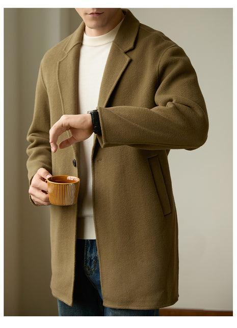 Men's Thermal Wool Blazer Collar Coat Buy Center