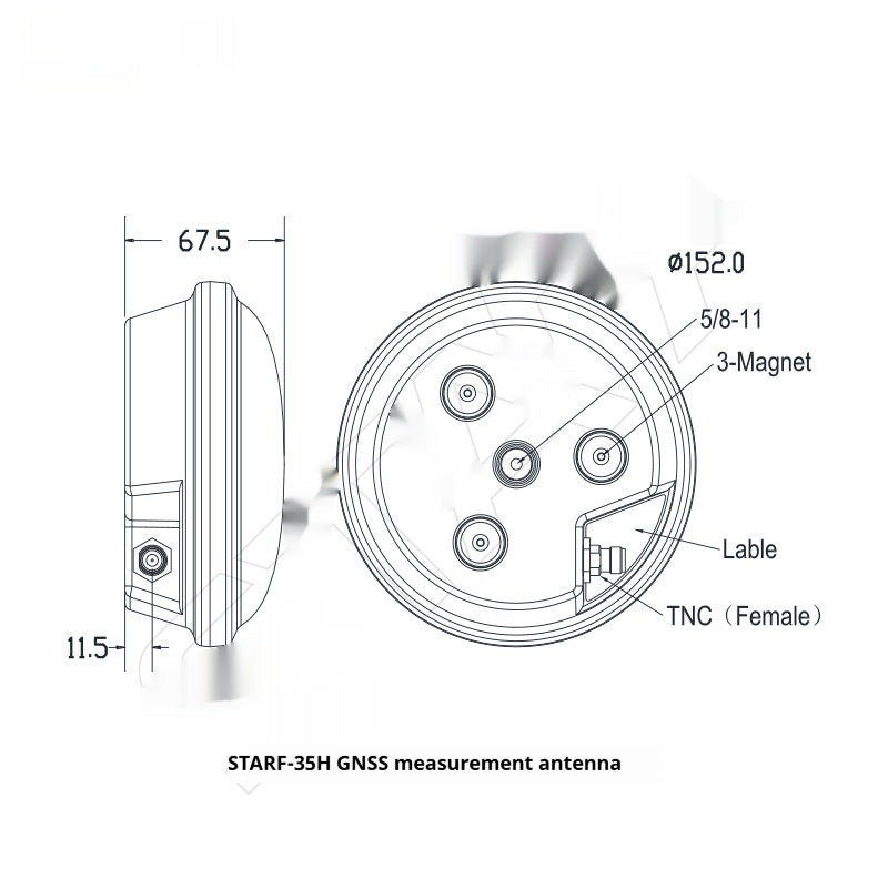 Four Star Full Frequency Measurement Antenna Side Outgoing Line TNC Female Interface Buy Center