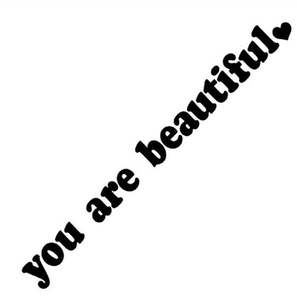 Fresh Arrivals at Buy Center: You Are Beautiful Sport Pvc Vinyl Stickers Black