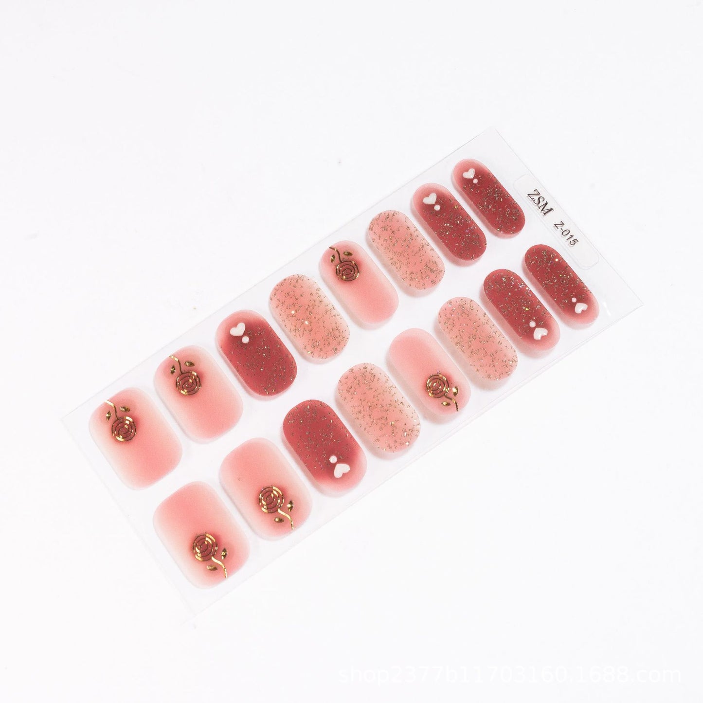 Fresh Arrivals at Buy Center: 16 Finger Diamond Nail Sticker 3D Waterproof Multicolor Z015