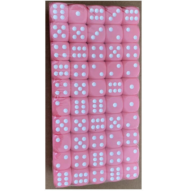 Buy Center Top Rated-In Stock 16mm Acrylic Game Chess Pieces Accessories Chip Wholesale Plastic Dice Solid Pink