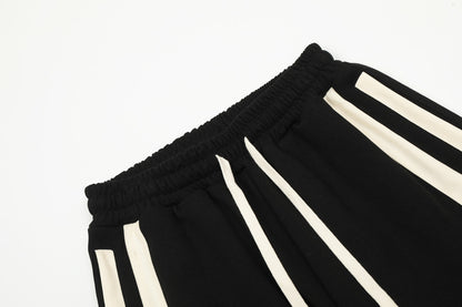 Buy Center Exclusive Offer-American Street Stitching Contrast Color Stripes Hip Hop Shorts Men