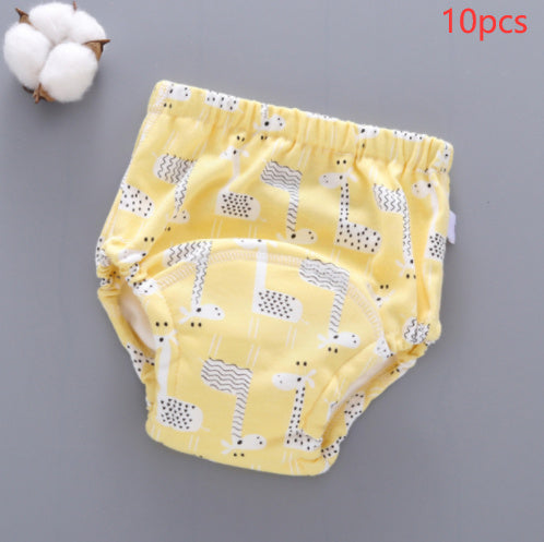 Hot New Items at Buy Center: Baby Training Pants Washable 6-layer Gauze Diaper Cover Giraffe 10PCS