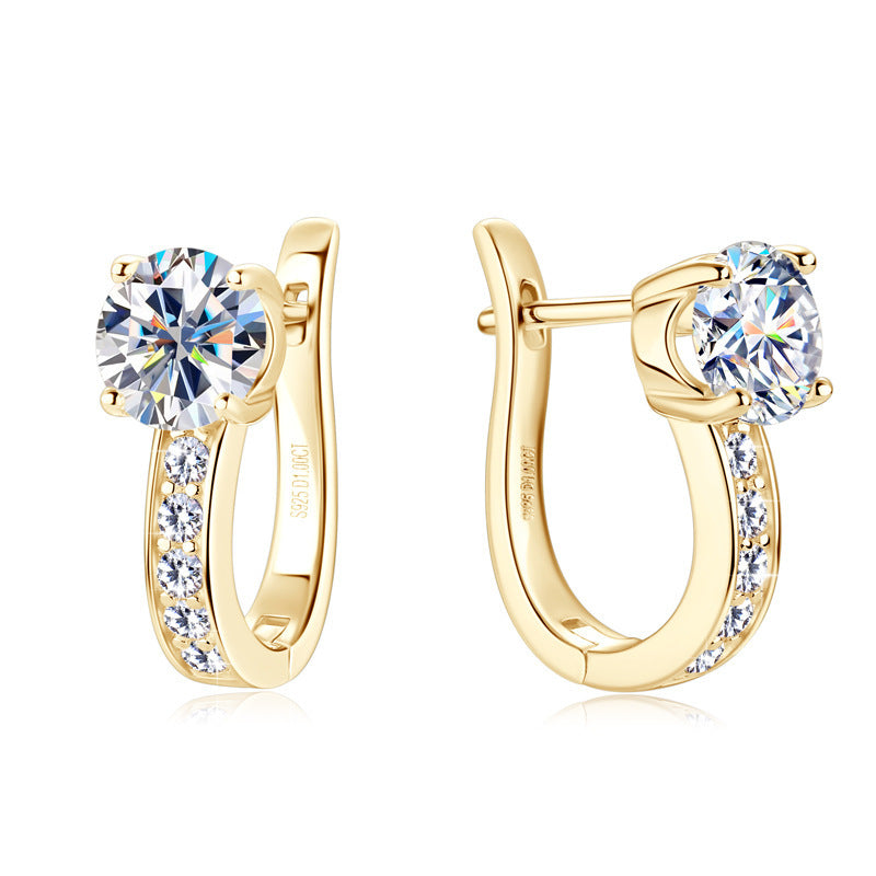 Fashion Simple High-grade Moissanite Earrings Buy Center