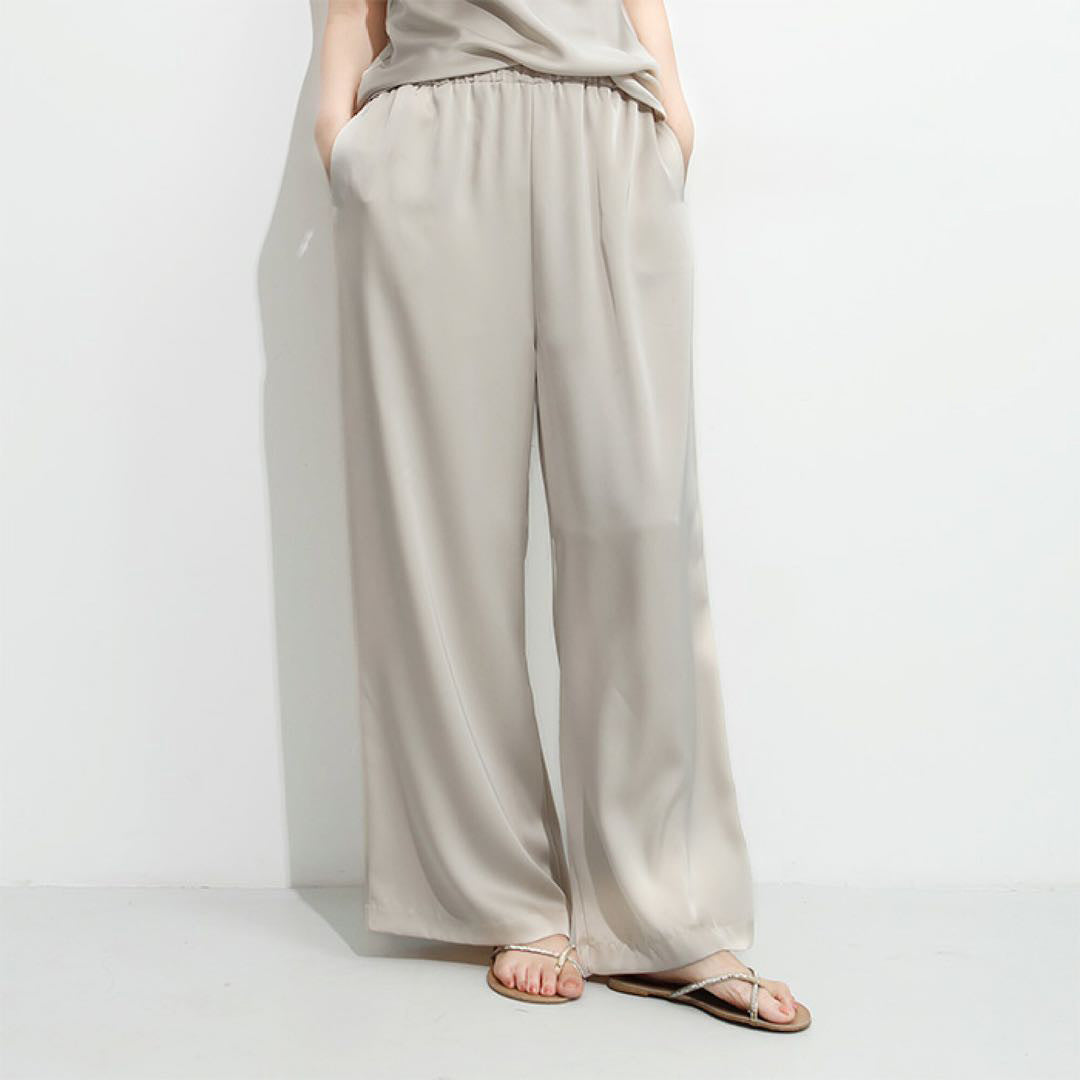 Fall Japanese And Korean Draped Casual Pants Silver Gray