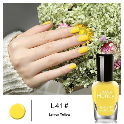 Just Arrived at Buy Center: Water-based Peelable Tearable Nail Polish 8ml 41 Lemon Yellow 8ml