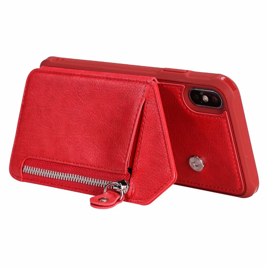 Zipper Wallet Case With Stand Tpu Anti-fall Shell Buy Center