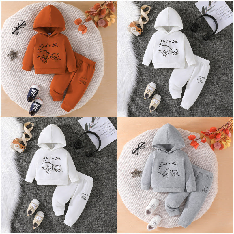 Fresh Arrivals at Buy Center: Baby Boy Solid Color Hoodie Trousers Suit