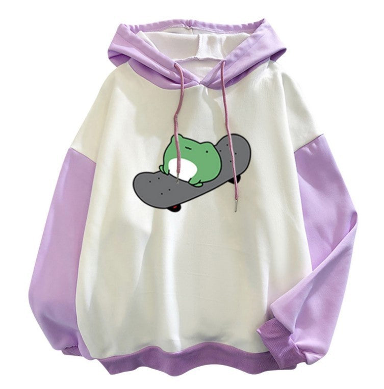 Hot New Items at Buy Center: Fleece Shirt Hooded Sweater Fleece-lined Thickened S-3xl In Stock Purple