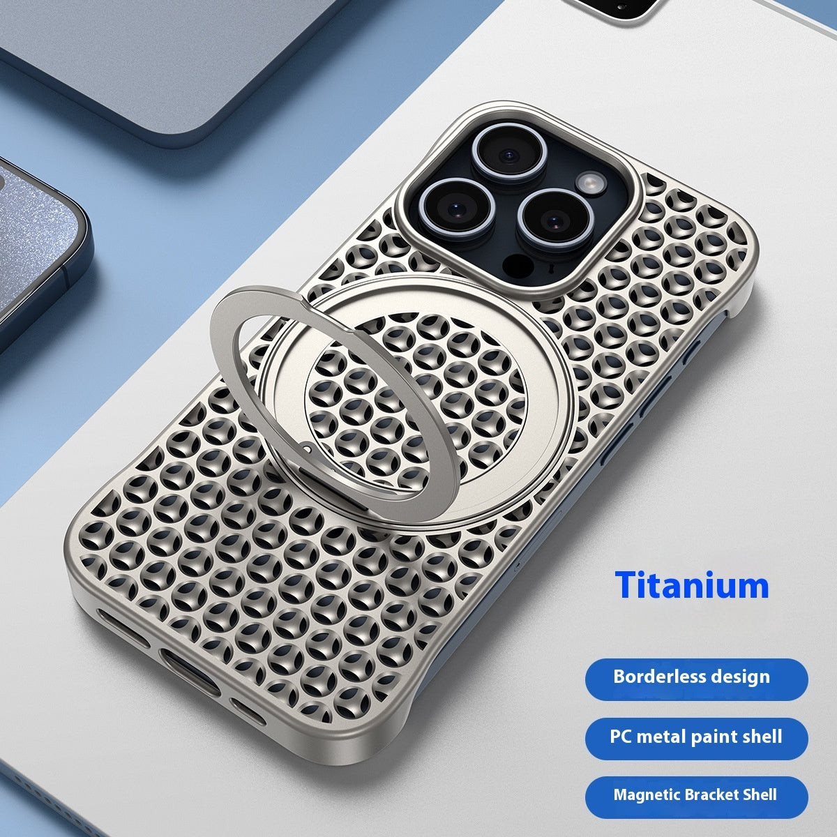 Newly Released at Buy Center: Phone Case Magnetic Suction Frameless Cooling Rotating Bracket Titanium Primary Color