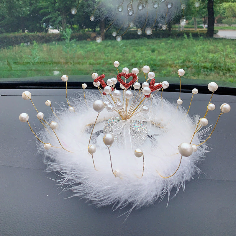 Fresh Arrivals at Buy Center: Innovative Car Decoration Vehicle Center Console Diamond Star Decoration Ornaments Red Heart Pearl Starry Sky