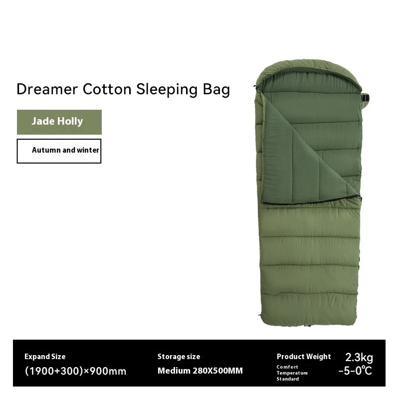 Just Arrived at Buy Center: Outdoor Winter Camping Thickened Cold Protection Down Cotton Jade Holly 2300G