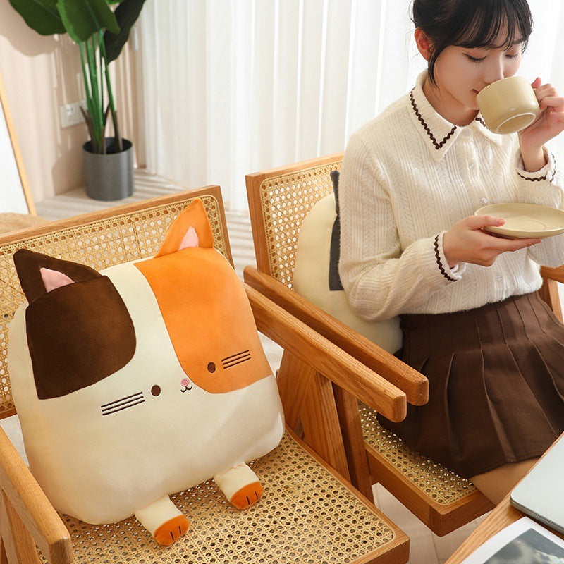 Hot New Items at Buy Center: Square Cat Pillow Sleeping Plush Doll