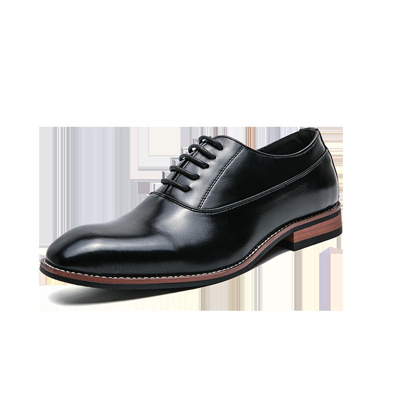 Hot New Items at Buy Center: Men's Formal Leather Lace-up Rubber Sole Business Men's Shoes Gentleman Black 2279