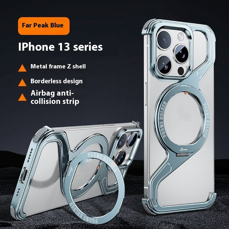 Hot New Items at Buy Center: Z-type Metal Bracket Magnetic Phone Case Far Peak Blue