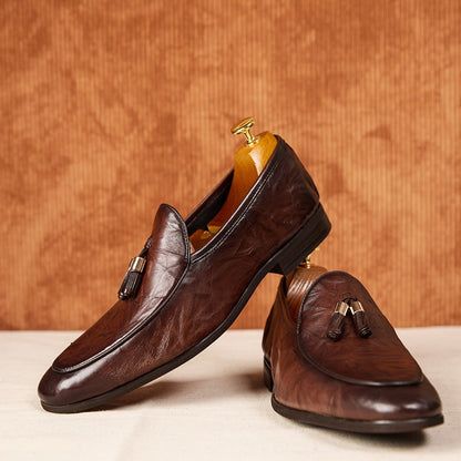 Newly Released at Buy Center: Summer Business Leisure Tassel Shoes Brown