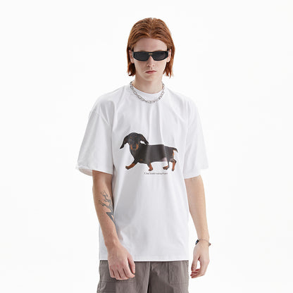 Newly Released at Buy Center: Sausage Dog Printed Short Sleeve Men And Women