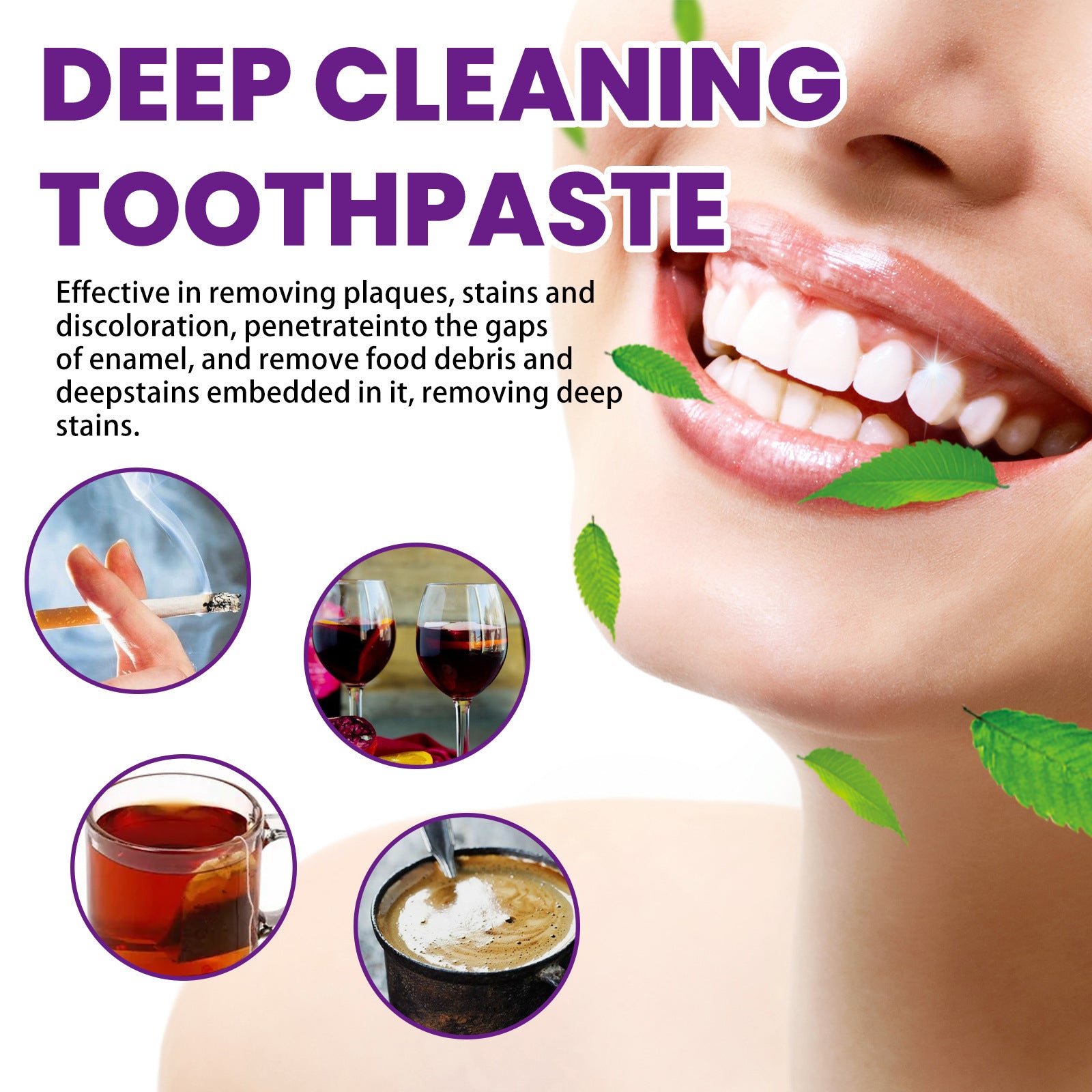 Buy Center Handpicked- Purple Whitening Toothpaste Cleaning Care