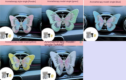 Just Arrived at Buy Center: Moving Embroidery Butterfly Center Console Air Outlet Decoration Healing Series Car Accessories Set Aromatherapy 1PC