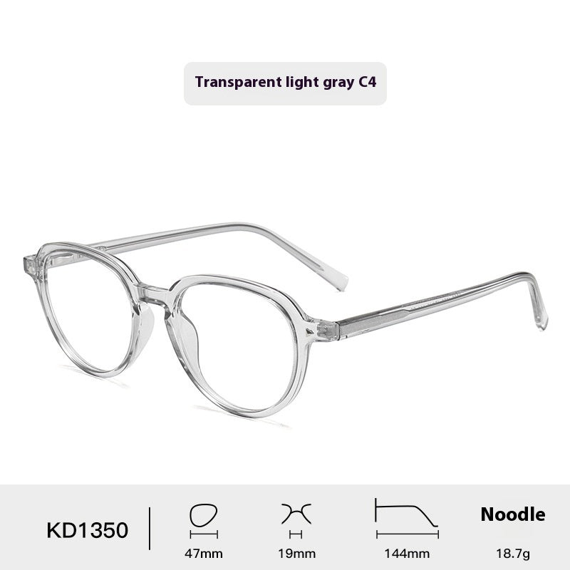 Newly Released at Buy Center: Men's With Degrees Tr90 Core Insert Myopia High Sense Glasses Transparent Light Gray C4