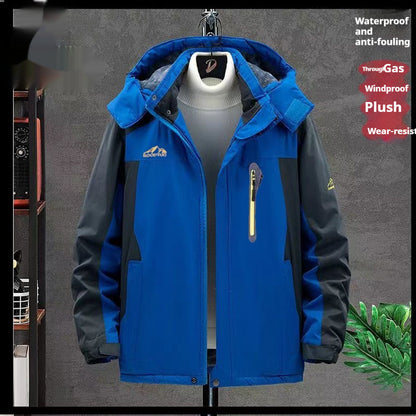 Men's Thick Velvet Waterproof And Windproof Jacket Buy Center