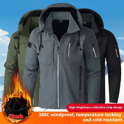 Winter Fleece-lined Work Clothes Outdoor Mountaineering Clothing Camouflage