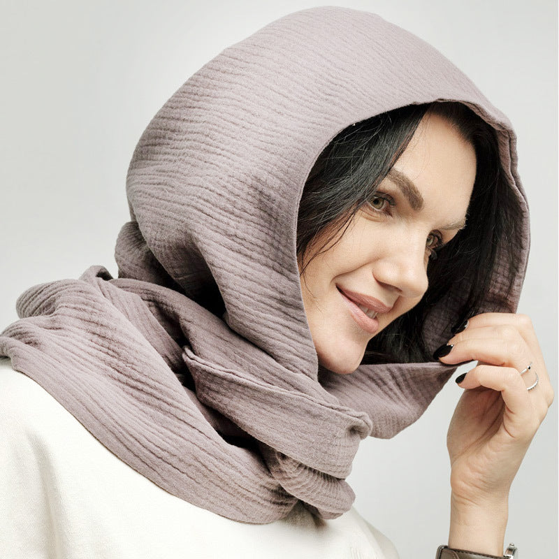 Buy Center Hot Pick-Retro Fashion Decorative Warm Scarf Hat Granny Grey