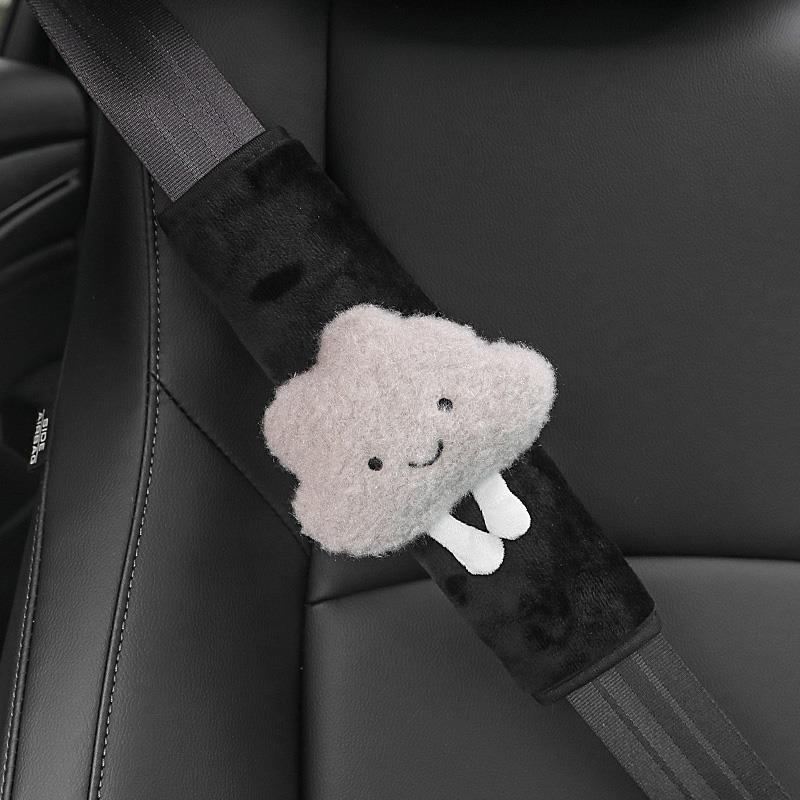 Hot New Items at Buy Center: Creative Cartoon Cloud Panda Universal Automobile Seat Belt Shoulder Protector Gray Clouds Standard