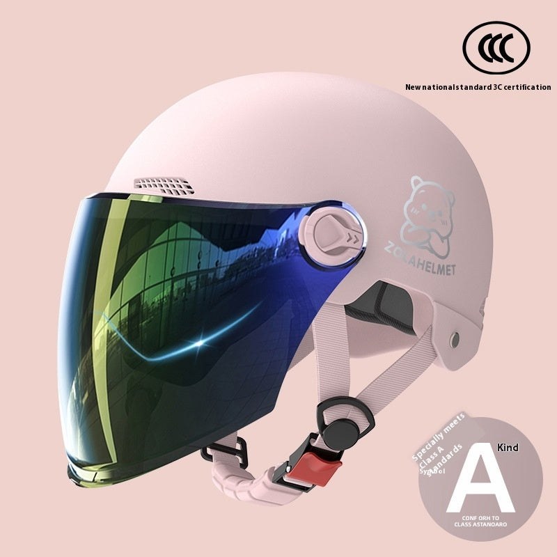 Casque de voiture électrique pour femme avec ventilation légère