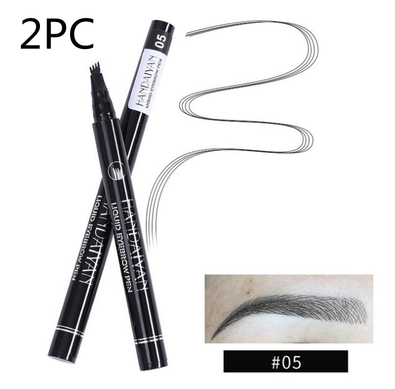 Trending Now at Buy Center: Microblading Eyebrow Pencil Waterproof Fork Tip Tattoo Pen Tinted Fine Sketch Eye Brow Pencils Long Lasting Eyebrows 05black 2PC