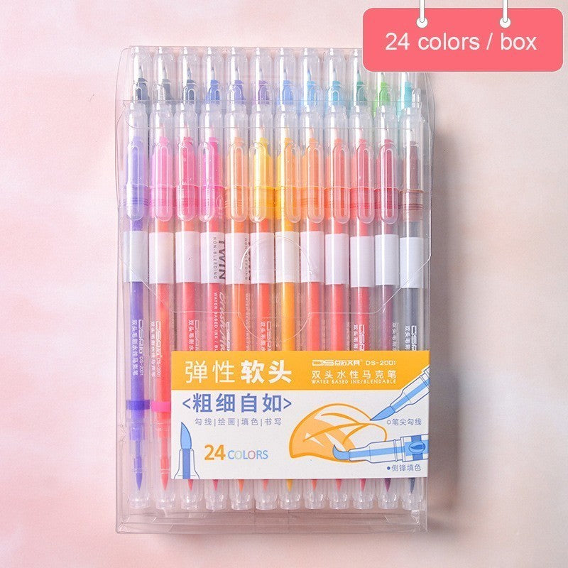 Hot New Items at Buy Center: Color Calligraphy Art Hair Note Pen 24Colors