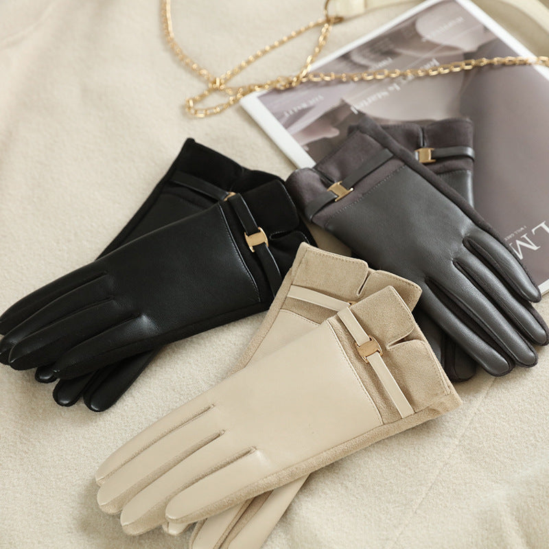 Women's Winter Suede Gloves | Women's Clothing-Accessories-Woman Glove | Buy Center