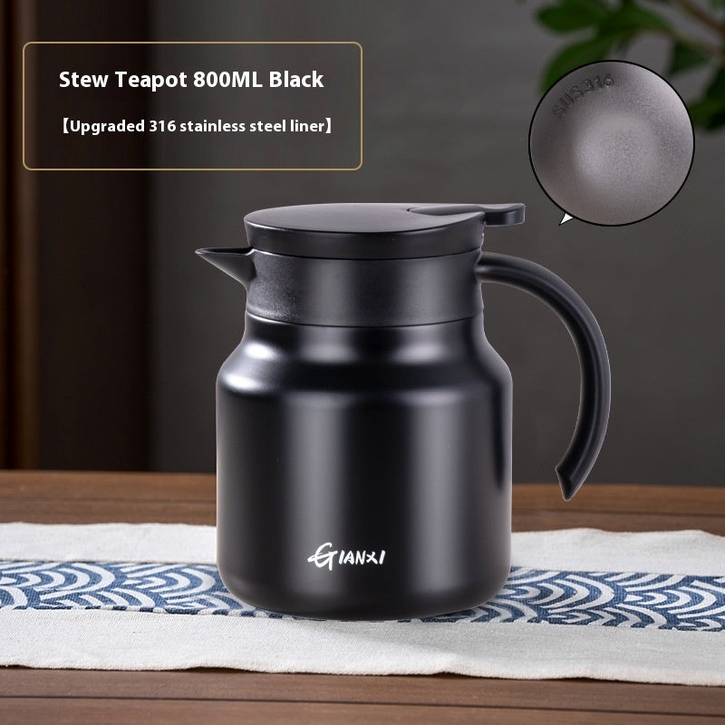 New Large Capacity Tea Water Separation Tea Kettle Braised Teapot 800ml 1 Black