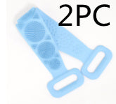 Hot New Items at Buy Center: Bath Towel Silicone Rubbing Back Towel 2PC Blue 70cm