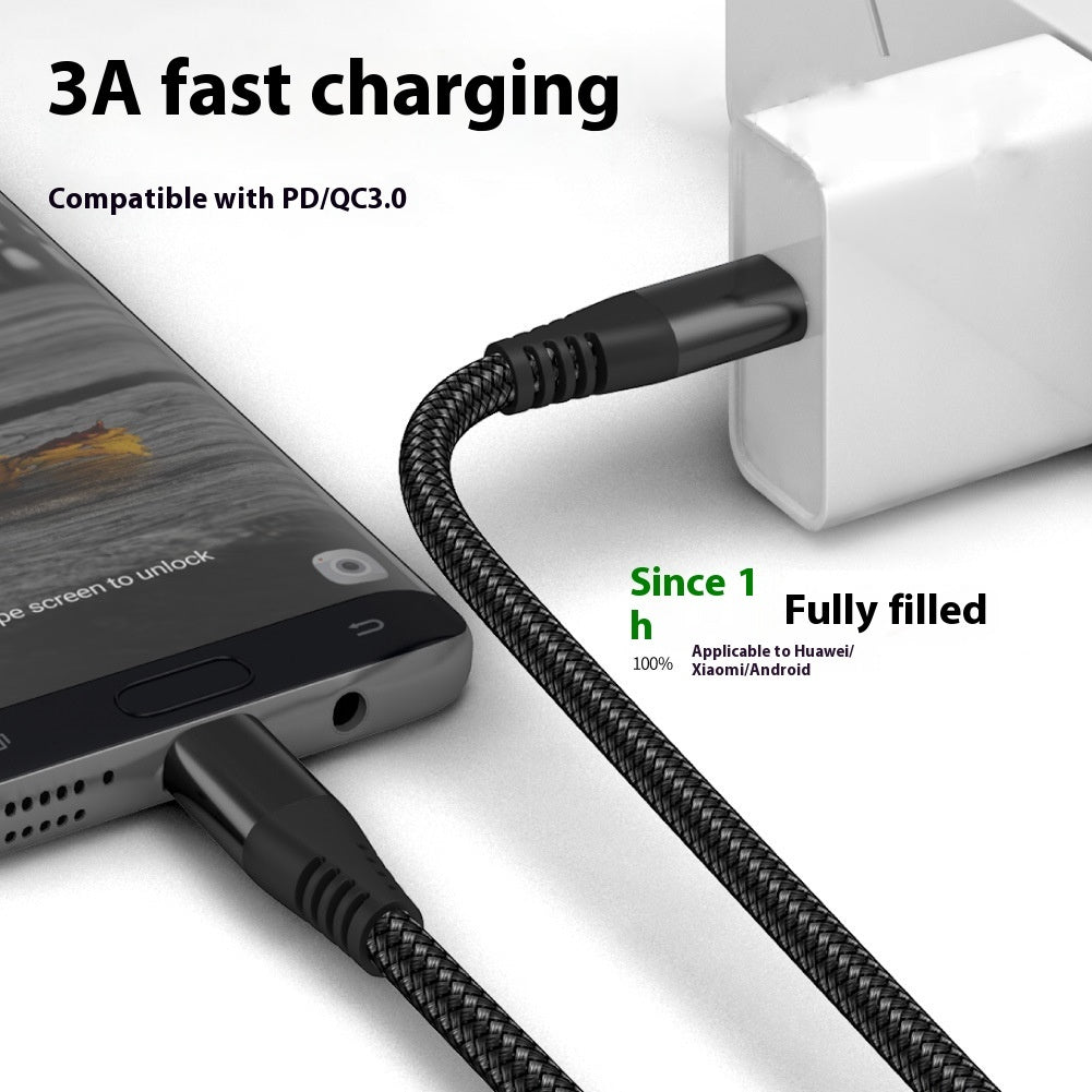 Braided Double Typec Fast Charging Cable Buy Center