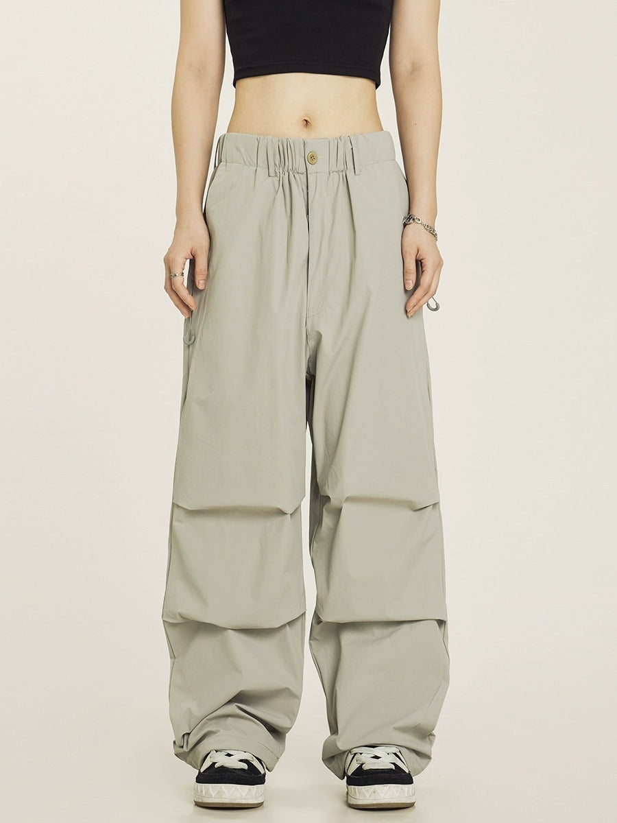 Pantalon cargo plissé parachute vintage