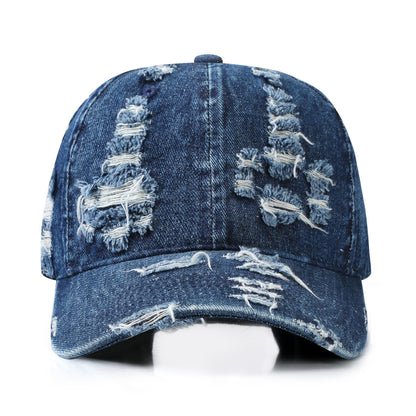 Denim Ripped Baseball Cap Hip Hop Cool Buy Center