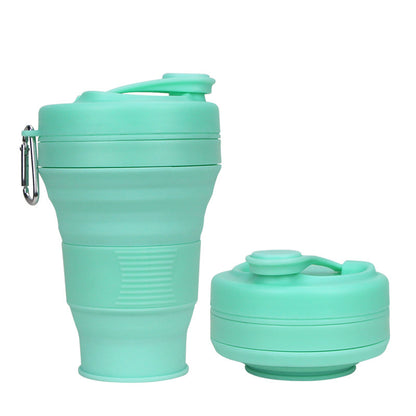 Buy Center Handpicked- Portable Large Capacity Collapsible Cup Green 600ml