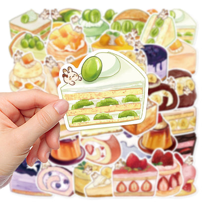 Hot New Items at Buy Center: 40 Original Hand-painted Cartoon Dessert Painting Phone Case Journal Book Computer IPad Water Cup Decorative Stickers