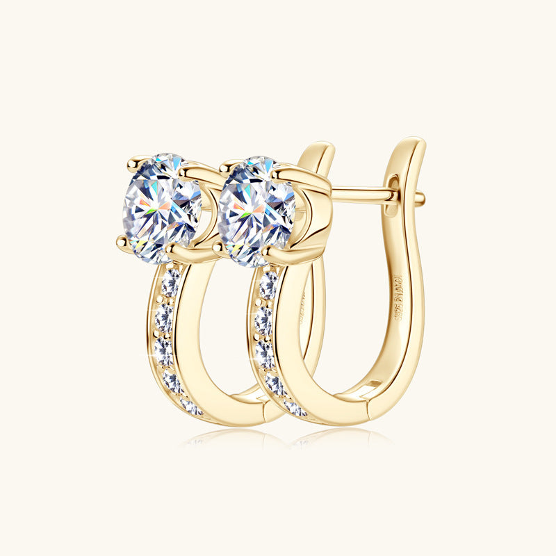 Fashion Simple High-grade Moissanite Earrings Buy Center