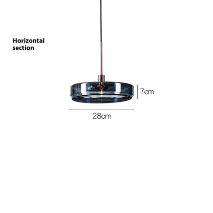 Fresh on the Scene at Buy Center: Modern Minimalist Glass Restaurant Single-head Droplight 5 Watt Warm Light Horizontal