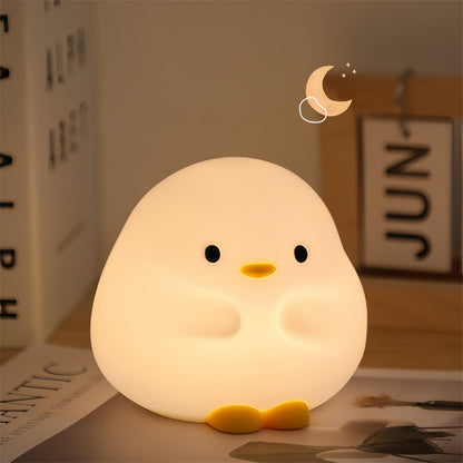 Cute Duck LED Night Lamp Cartoon Silicone USB Rechargeable Sleeping Light Touch Sensor Timing Bedroom Bedside Lamp For Kid Gift Home Decor Buy Center