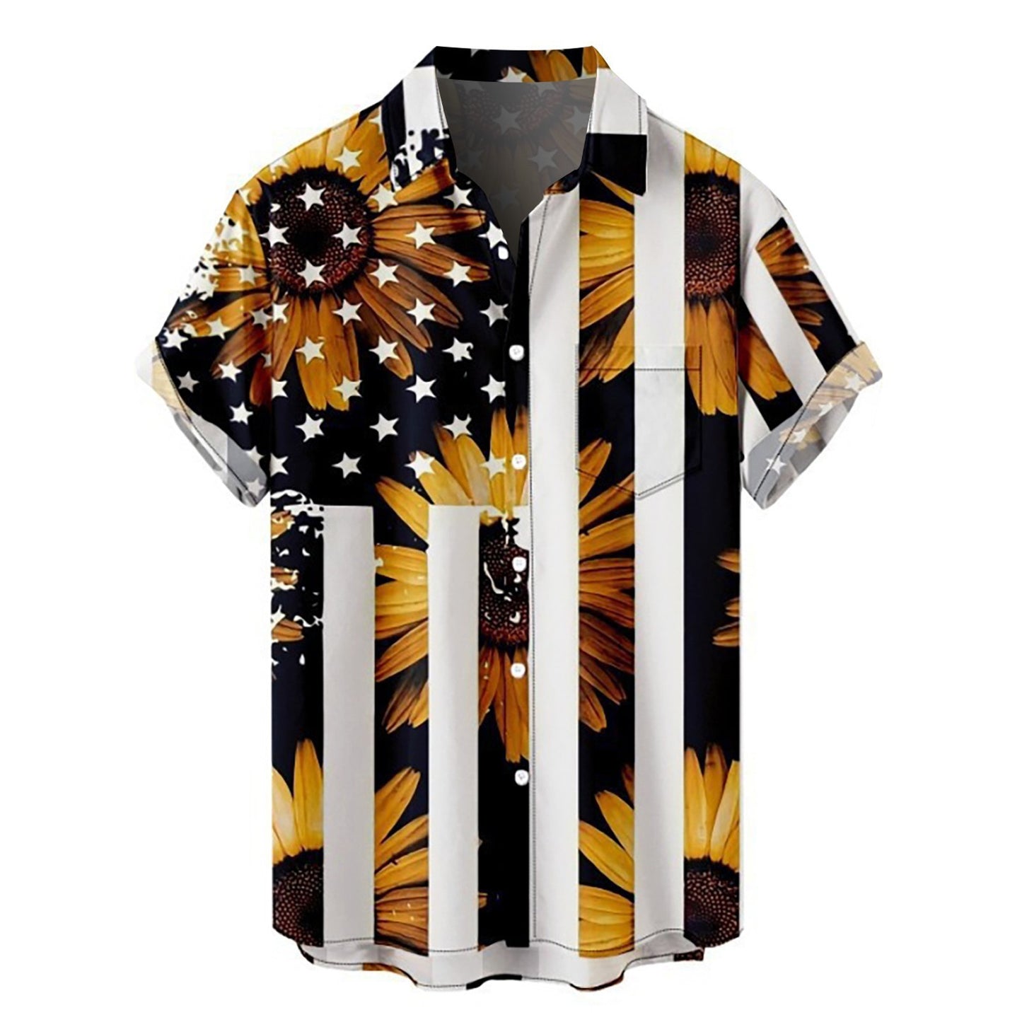 Hot New Items at Buy Center: Men's 3D Digital Printing Short-sleeved Shirt XS782